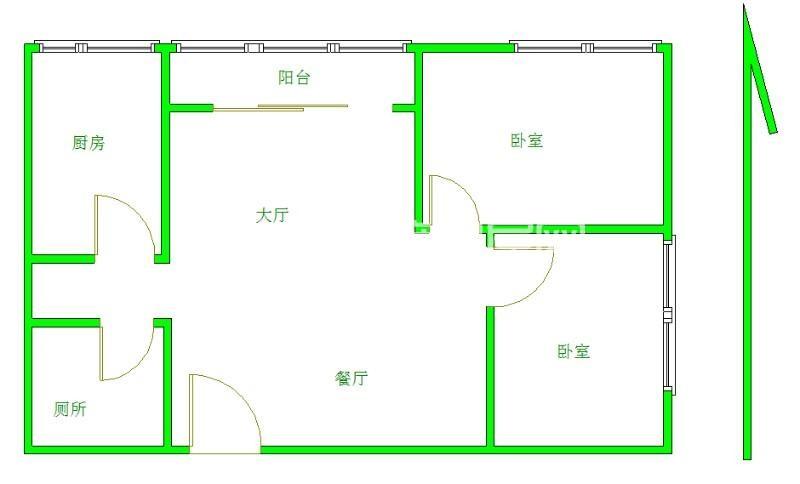 齐力碧水湾  2室2厅1卫   2500.00元/月室内图1