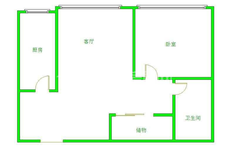 美丽朋城  1室1厅1卫   88.00万室内图1