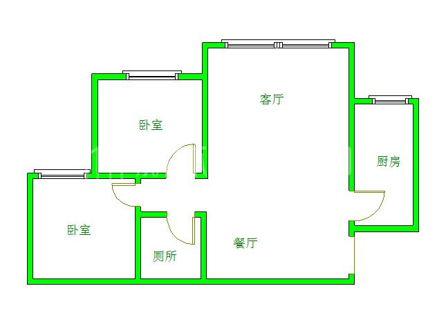 东原时光道  2室2厅1卫   2300.00元/月室内图1