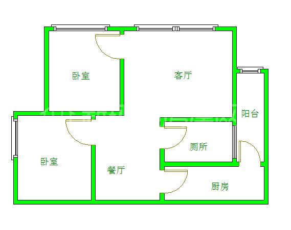 东原时光道  2室2厅1卫   2300.00元/月室内图1