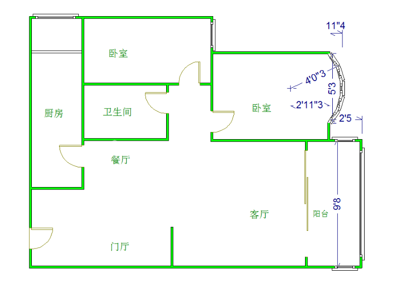 清水路苑  2室2厅1卫   82.00万