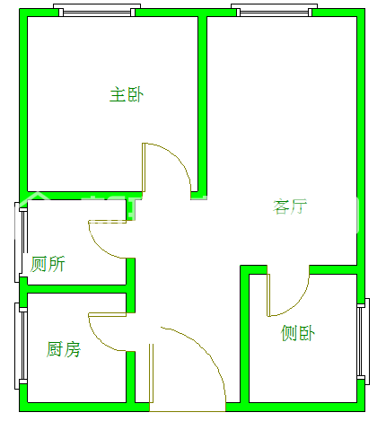 清凤时代城  2室2厅1卫   3800.00元/月室内图1