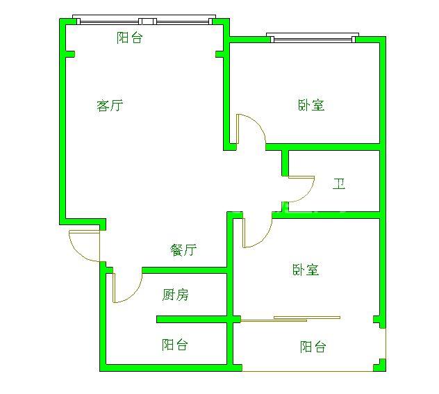 二十一世纪花园4期  2室2厅1卫   2200.00元/月室内图1