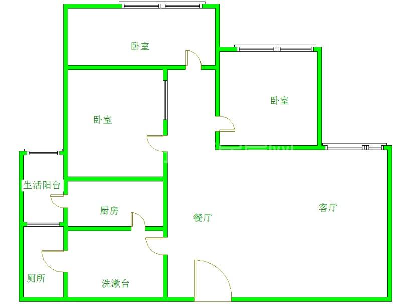 颐和京都  3室2厅1卫   2300.00元/月室内图1