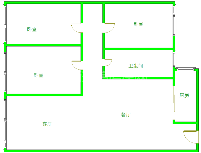 东原时光道  3室1厅1卫   3500.00元/月室内图1