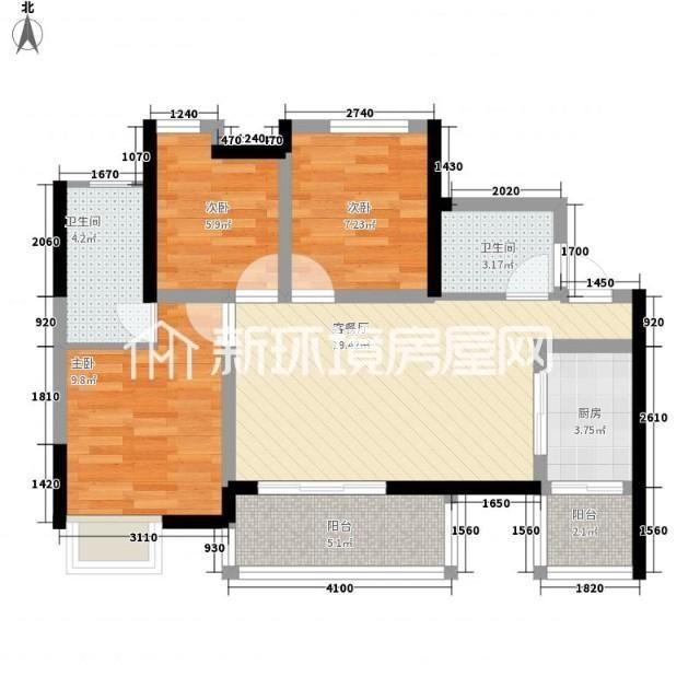 中信城佐岸  3室2厅2卫   1800.00元/月室内图1