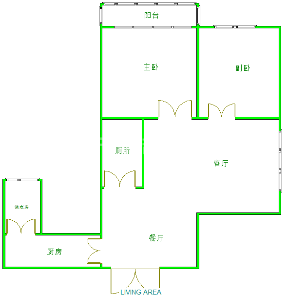 光华杏林  2室1厅1卫   2300.00元/月室内图1