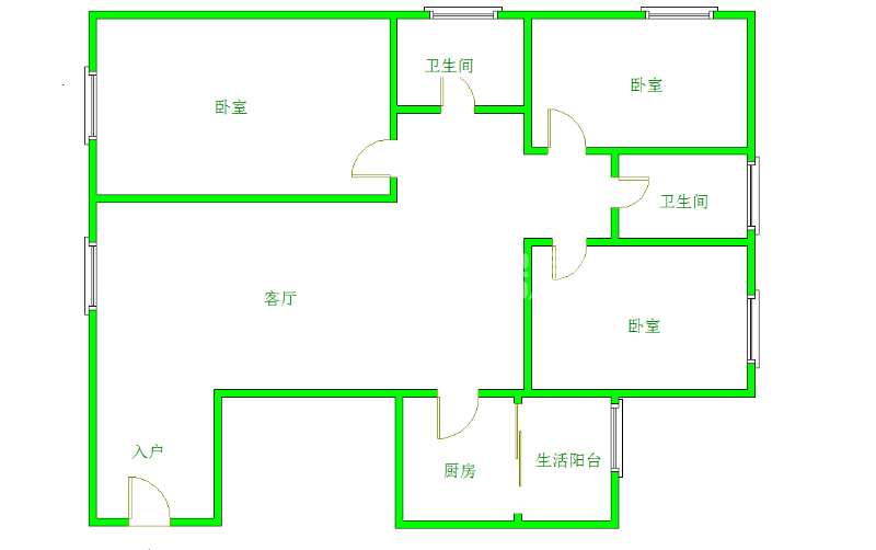 金沙西园四期  3室2厅2卫   280.00万