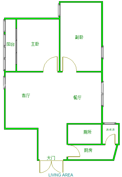 光华杏林  2室1厅1卫   120.00万