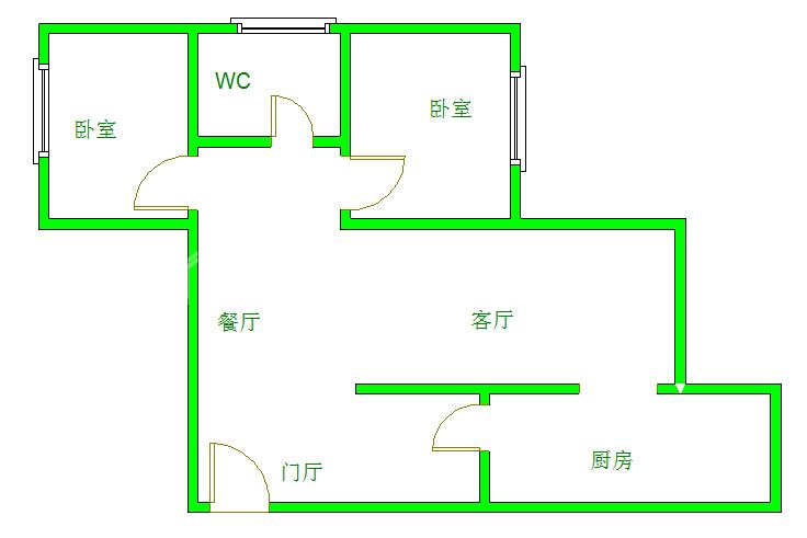 铸信境界  1室2厅1卫   2100.00元/月室内图1