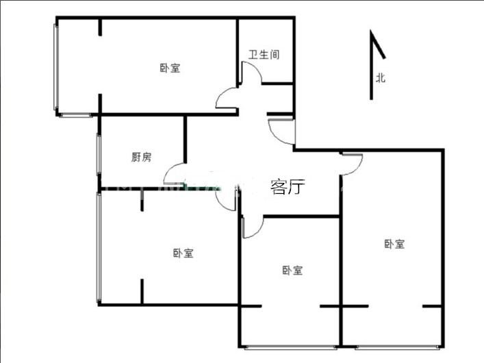 金鹏街小区  3室1厅1卫   157.00万室内图1