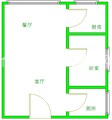 一品CG  1室1厅1卫   2300.00元/月室内图1