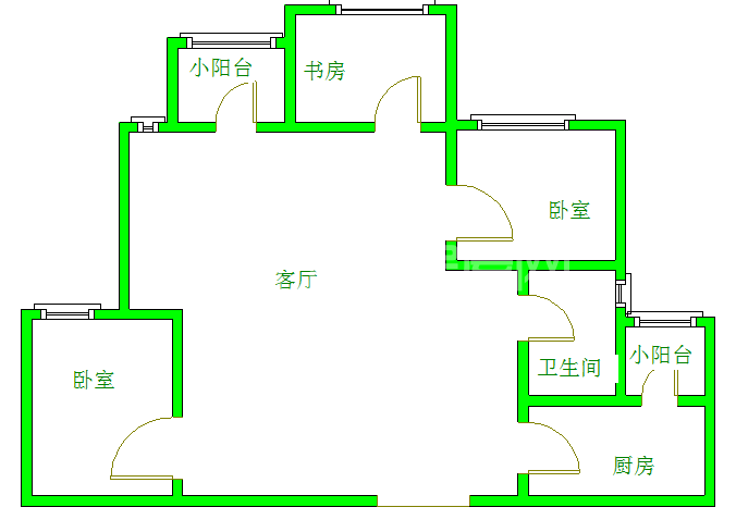 光华逸家  2室1厅1卫   2500.00元/月室内图1