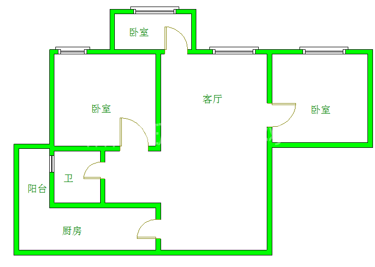 光华逸家  2室1厅1卫   2500.00元/月室内图1