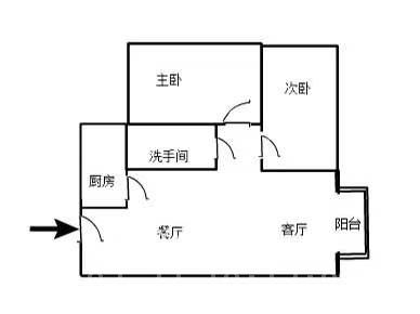 凯旋名门人民中路1006号  1室1厅1卫   1400.00元/月室内图1