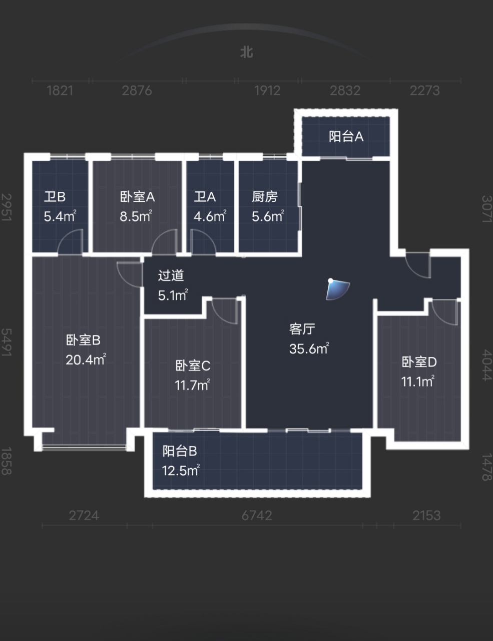 曲江美好时光  4室2厅2卫   320.00万户型图