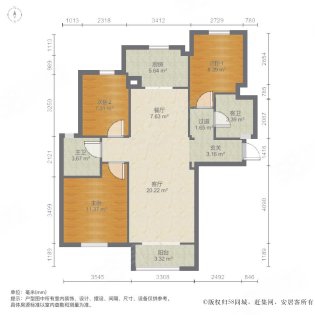 中海凯旋门  3室2厅2卫   290.00万客厅