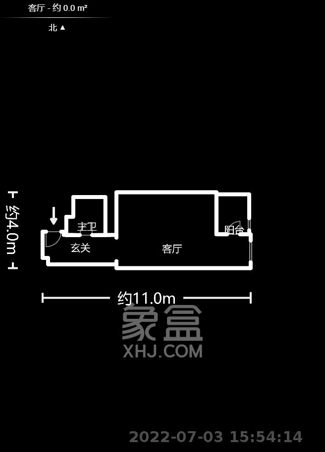 博雅例外  2室2厅1卫   2800.00元/月户型图