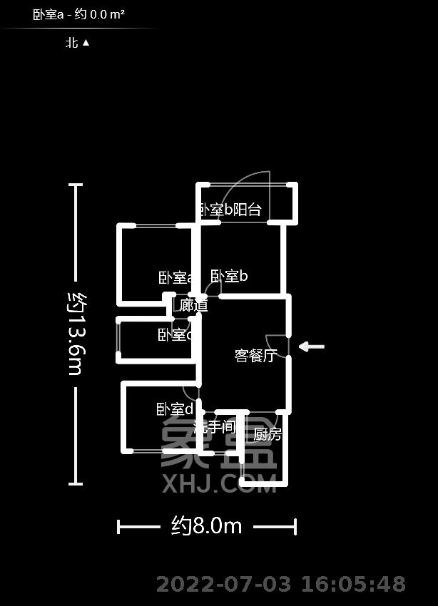 高盛华成  3室2厅1卫   99.90万室内图1