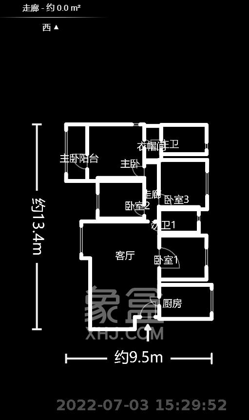 碧桂园威尼斯城  3室2厅1卫   2800.00元/月室内图1
