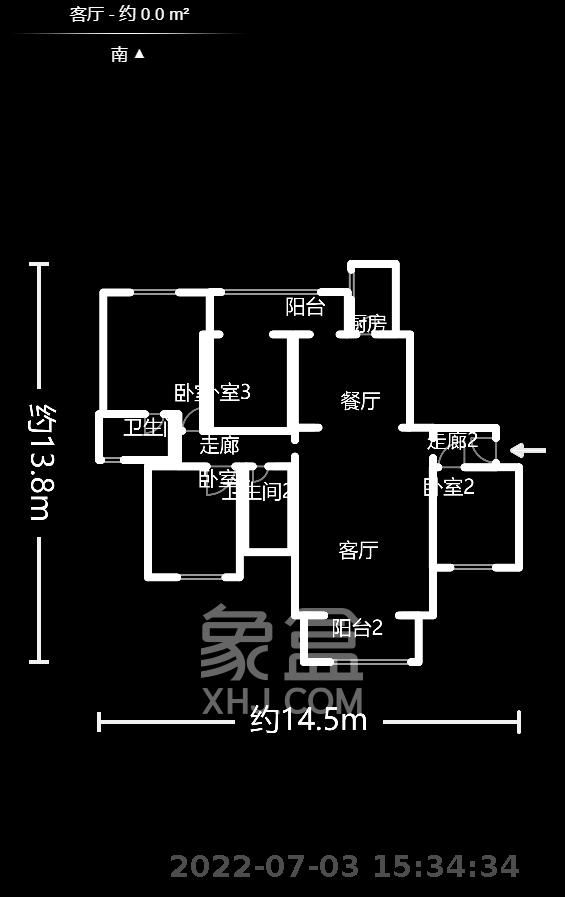 东门尚苑 4室2厅1厨2卫 118.84万室内图1