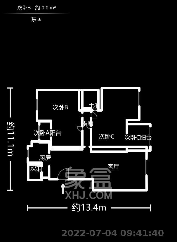 长运锦园  4室2厅2卫    113.99万室内图1