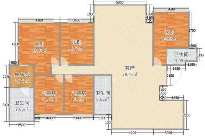 雅士林欣城  2室2厅1卫   1500.00元/月室内图1