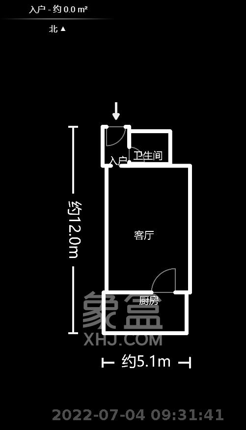 江南华府  1室1厅1卫   55.00万室内图1