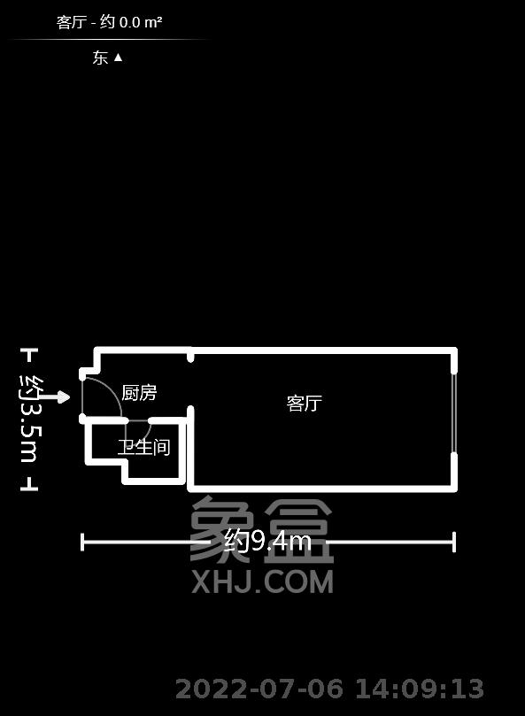 碧桂园星城首府  1室1厅1卫   1500.00元/月户型图