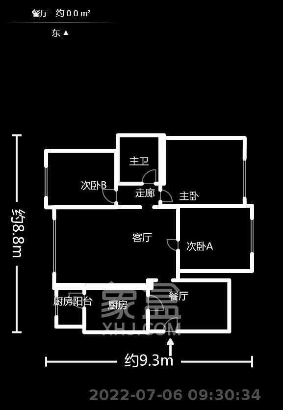 童话里  3室2厅1卫   98.00万室内图1