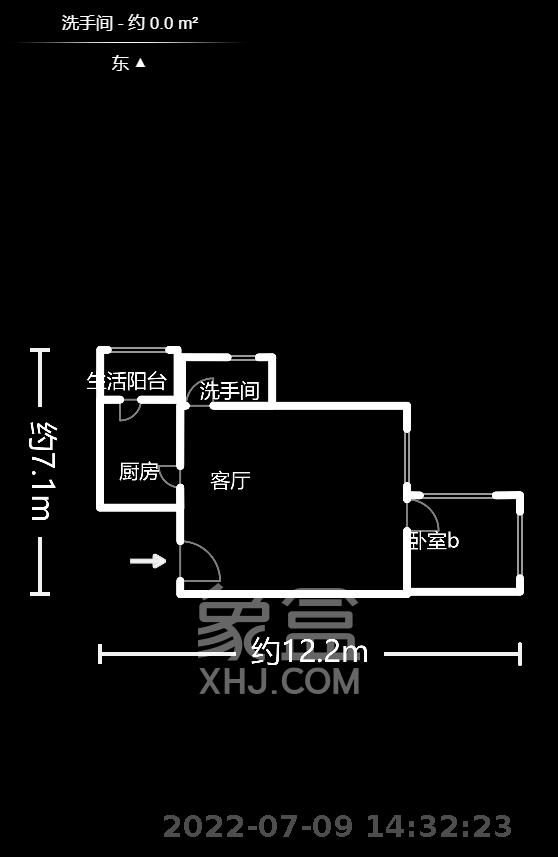 翡翠华庭  2室1厅1卫   60.00万室内图1