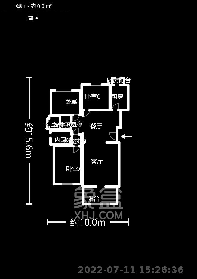 三江花中城  3室2厅2卫   121.00万室内图1
