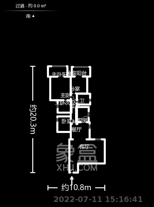 明城公寓  3室2厅1卫   2000.00元/月户型图