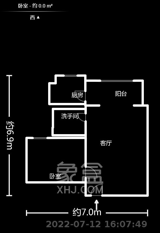 上海城小区  1室1厅1卫   47.80万室内图1