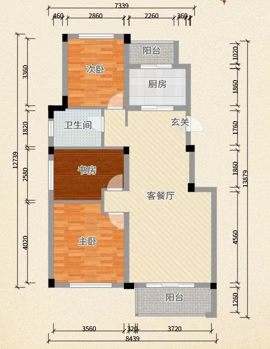 崇盛国际中心（柏石公寓）  2室2厅1卫   1800.00元/月室内图1