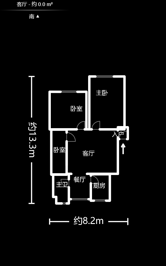鑫邮小区  3室2厅2卫   2000.00元/月户型图