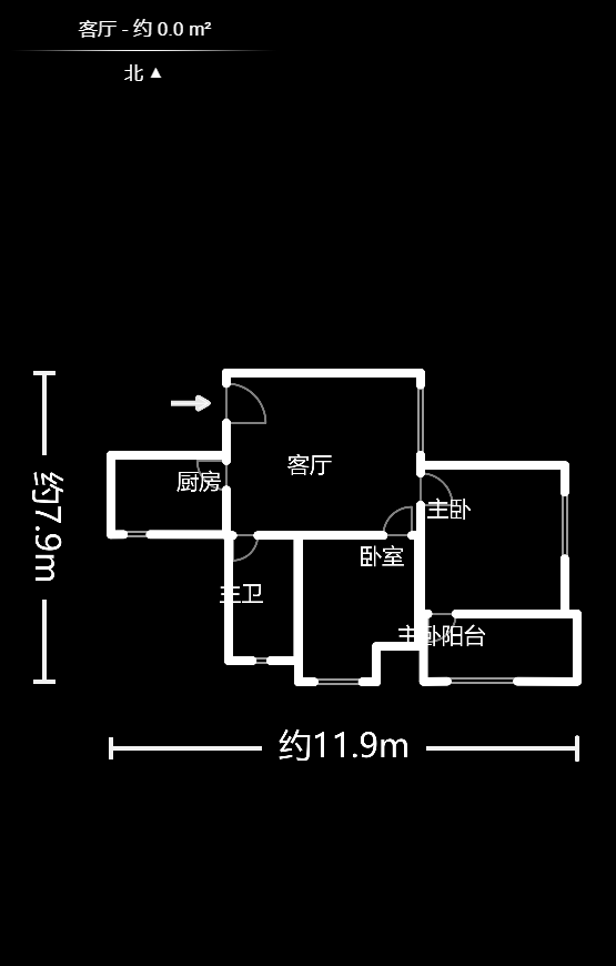 晶华美地  2室2厅1卫    45.8万室内图1