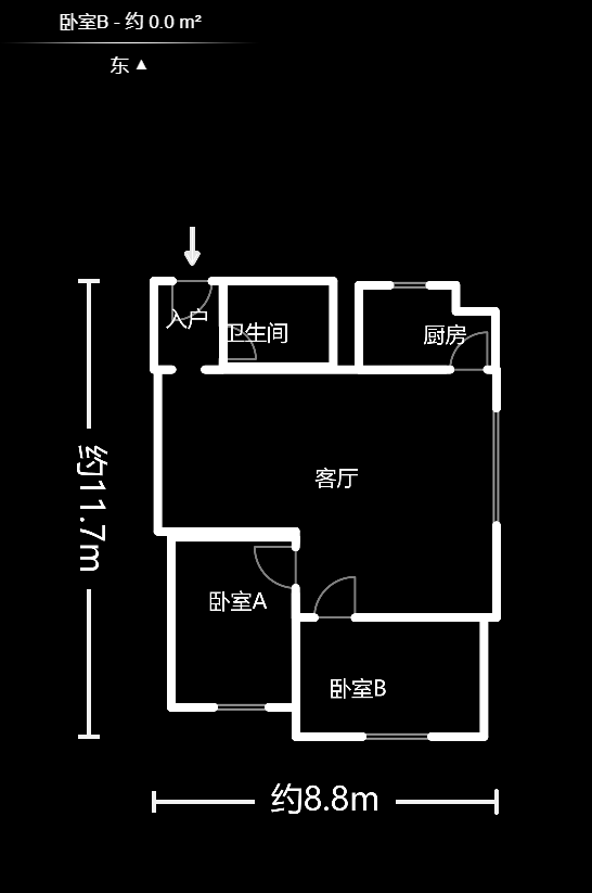 东怡外国(南湖一号) 1室1厅1卫 3500.0元/月 东怡外国(南湖一号) 1室1厅1卫 3500.0元/月户型图