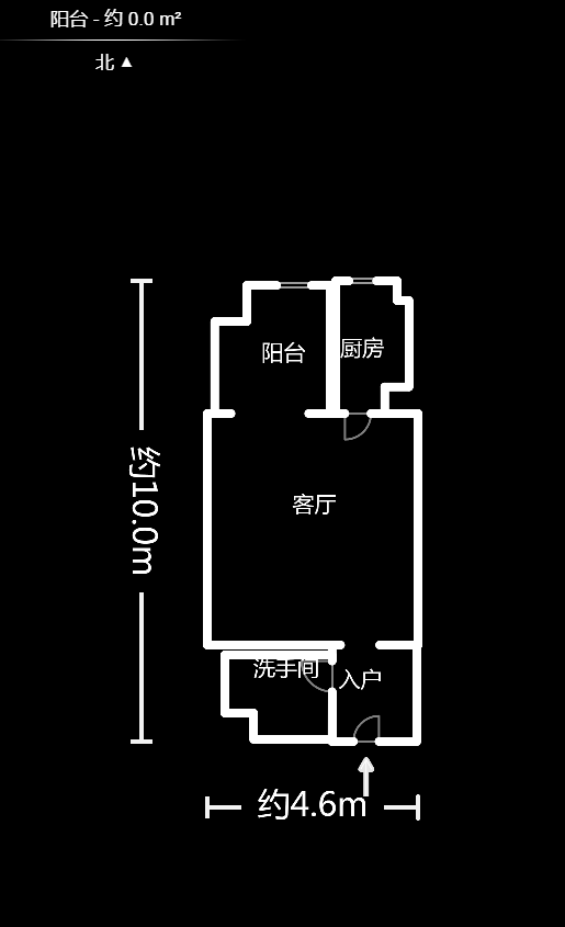 湘域相遇 1室1厅1卫 3800.0元/月 湘域相遇 1室1厅1卫 3800.0元/月户型图