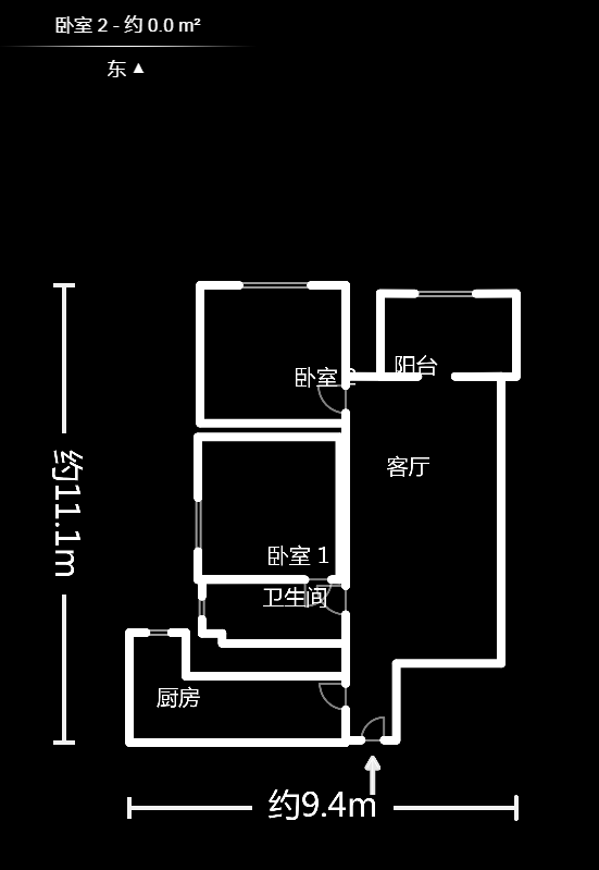 钱隆世家  2室2厅1卫   87.00万室内图1