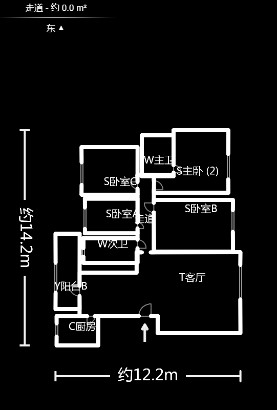 湘核佳苑  3室2厅2卫    2500.0元/月室内图1