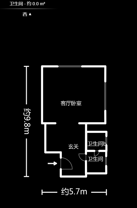 大汉月亮河畔  2室1厅1卫   1600.00元/月室内图1