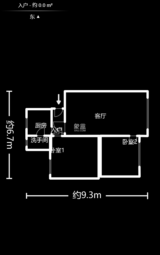 狮子山一片  2室1厅1卫   1000.00元/月室内图1