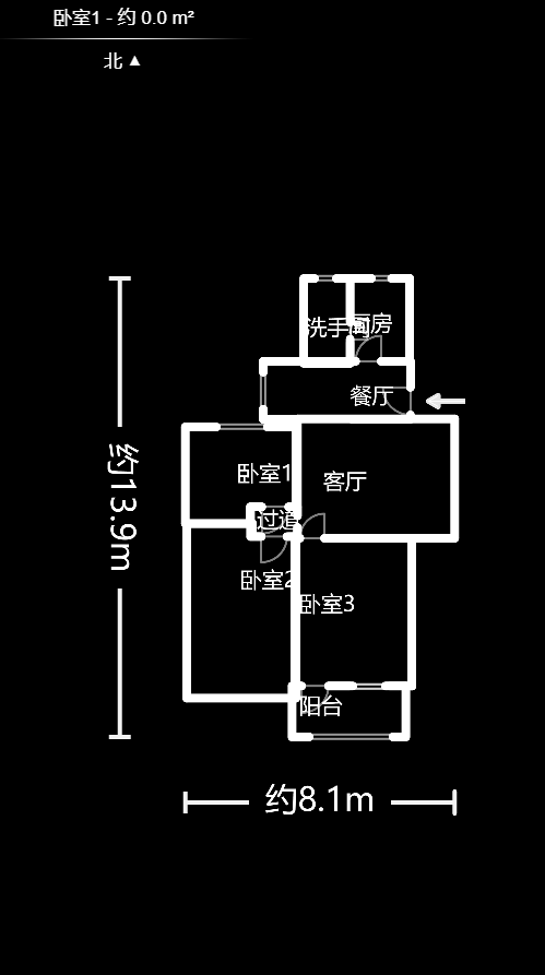 红旗区一片  3室2厅1卫    2200.0元/月 红旗区一片  3室2厅1卫    2200.0元/月户型图