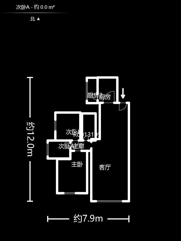 水岸世景 1室1厅1卫 1700.0元/月 水岸世景 1室1厅1卫 1700.0元/月户型图