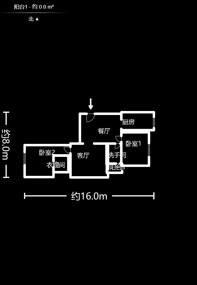 锦绣世纪  2室2厅1卫    88.8万室内图1