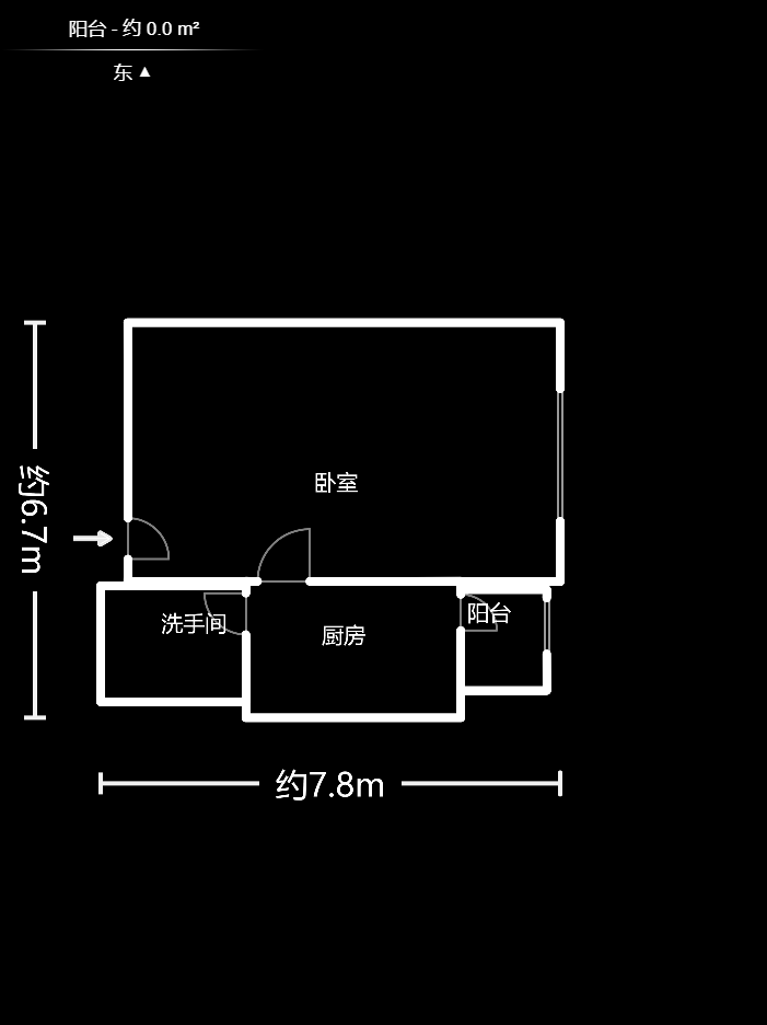 三重星都心  1室1厅1卫   65.80万室内图1