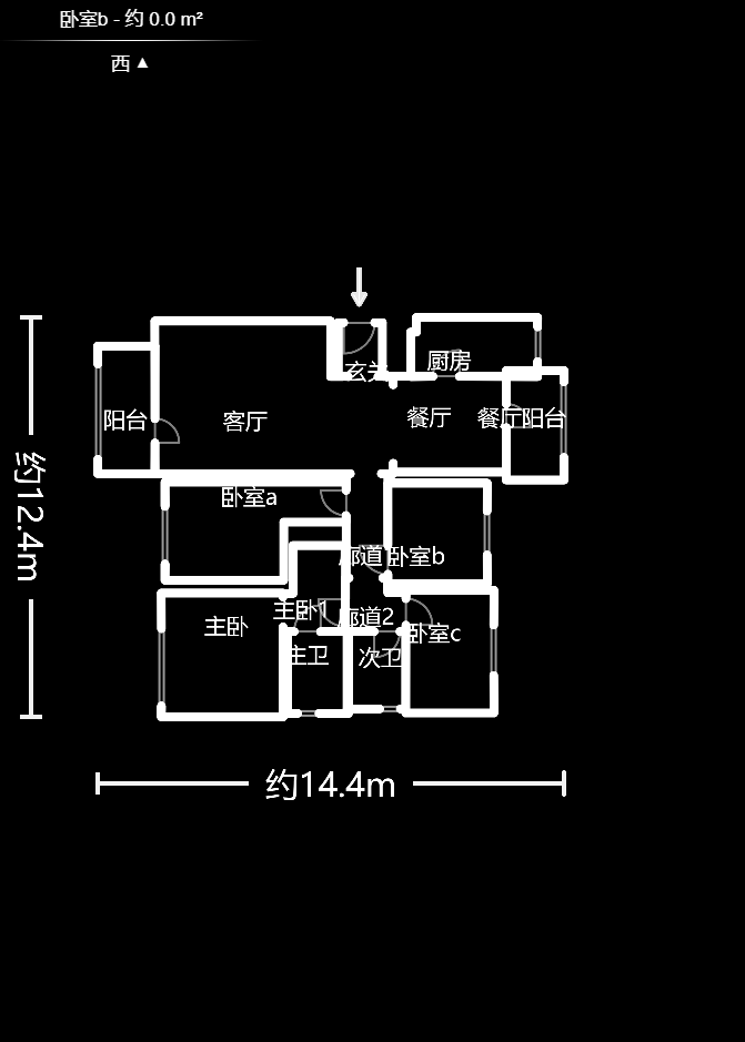 梅溪湖金茂湾  4室2厅2卫   208.00万室内图1