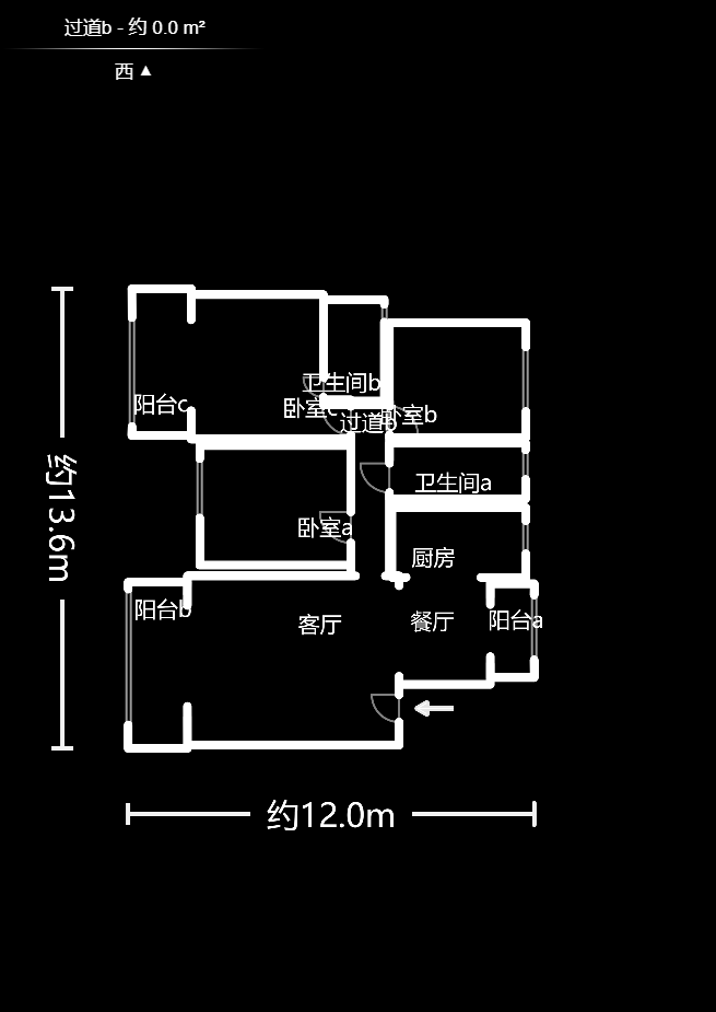 颐和佳园  3室2厅2卫   2300.00元/月户型图