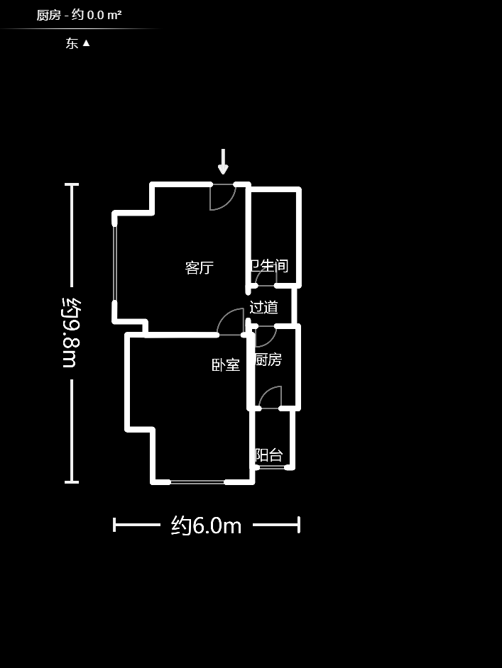 北辰三角洲E3区 2室1厅1卫 2600.0元/月 北辰三角洲E3区 2室1厅1卫 2600.0元/月户型图